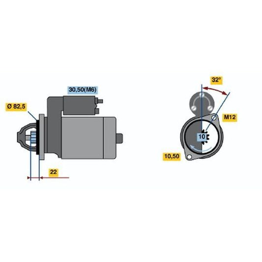 Bosch Starter to suit Opel, Vauxhall
