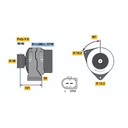 Bosch Alternator to suit Mercedes-Benz