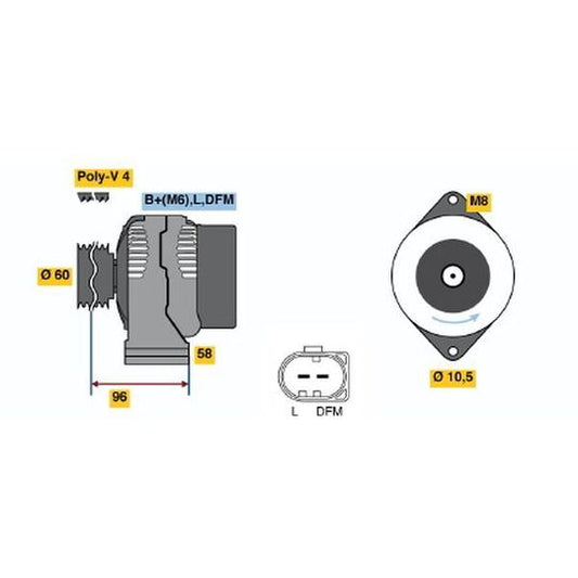 Bosch Alternator to suit Honda