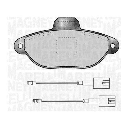 Magneti Marelli Brake Pad Set, disc brake to suit Ford, Fiat