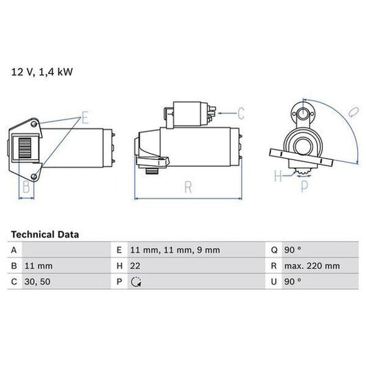 Bosch Starter to suit Ford, Jaguar