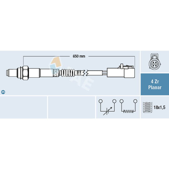 Fae Lambda Sensor to suit Ford, Volvo, Pininfarina