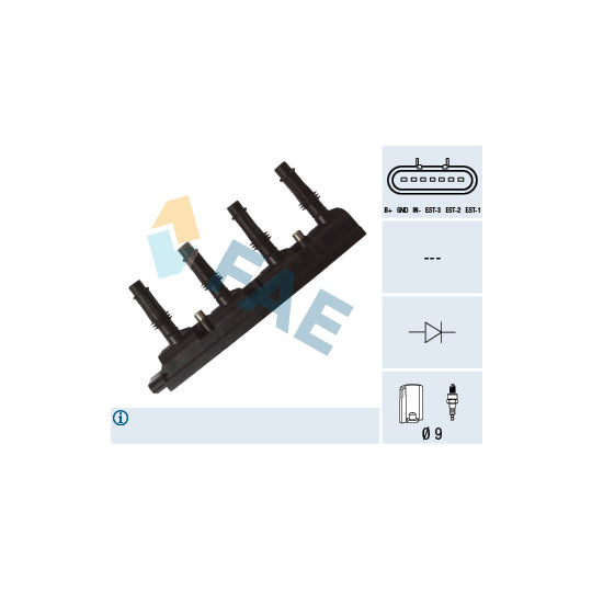 Fae Ignition coil to suit Chevrolet, Hitachi, Opel