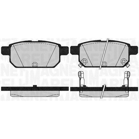 Magneti Marelli Brake Pad Set, disc brake to suit Nissan, Suzuki