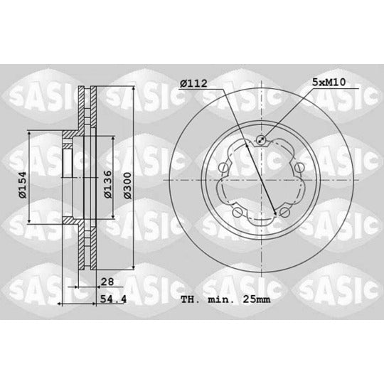 Sasic Brake Disc to suit Ford