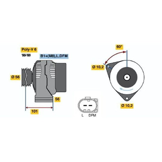 Bosch Alternator to suit Mercedes-Benz
