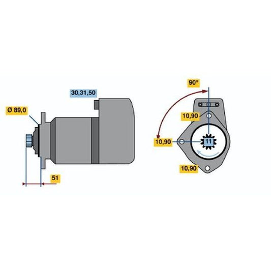 Bosch Starter to suit Magirus-Deutz