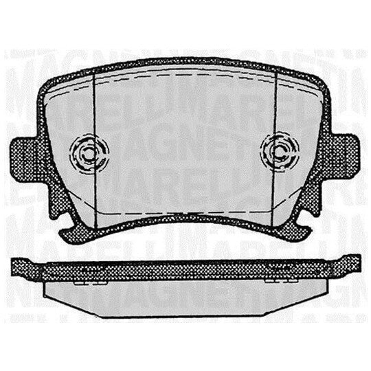Magneti Marelli Brake Pad Set, disc brake to suit Audi, VW, Seat