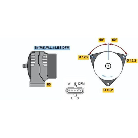 Bosch Alternator to suit Mercedes-Benz