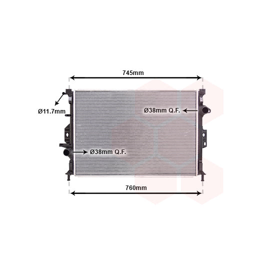 Van Wezel Radiator, engine cooling to suit Ford