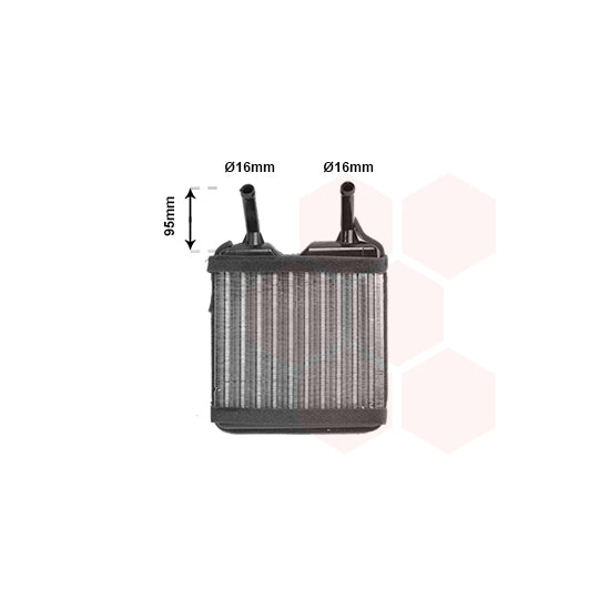 Van Wezel 37006160 Heat Exchanger, interior heating to suit Opel