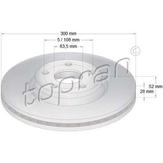 Topran Brake Disc to suit Ford