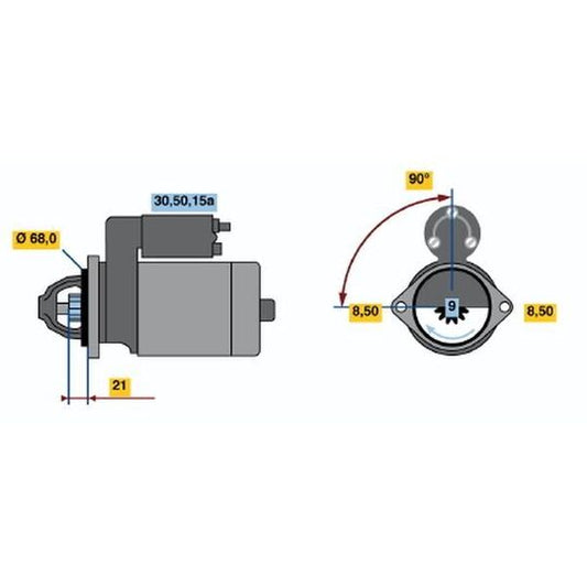 Bosch Starter to suit Opel, Vauxhall