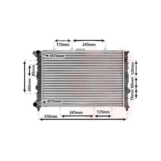 Van Wezel Radiator, engine cooling to suit Alfa Romeo