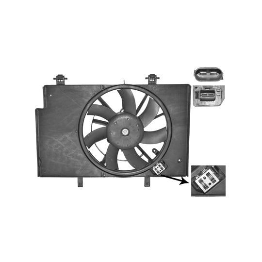 Van Wezel Fan, radiator to suit Ford