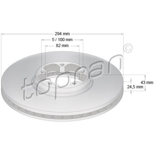 Topran Brake Disc to suit Ford