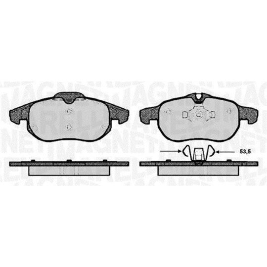 Magneti Marelli Brake Pad Set, disc brake to suit Fiat