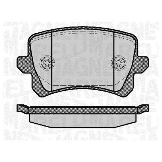 Magneti Marelli Brake Pad Set, disc brake to suit Audi, VW, Seat