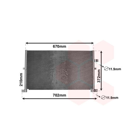 Van Wezel Condenser, air conditioning to suit Ford