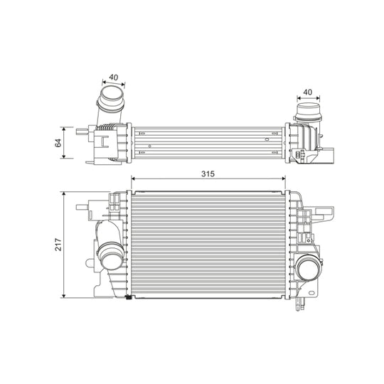 Valeo Intercooler, charger to suit Opel, Vauxhall