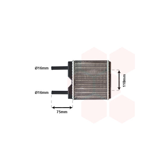 Van Wezel 37006094 Heat Exchanger, interior heating to suit Opel