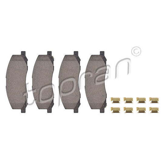 Topran Brake Pad Set, disc brake to suit Opel, Vauxhall