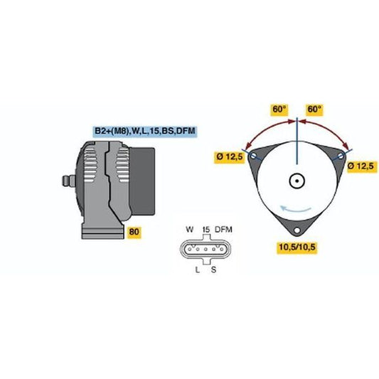 Bosch Alternator to suit Mercedes-Benz
