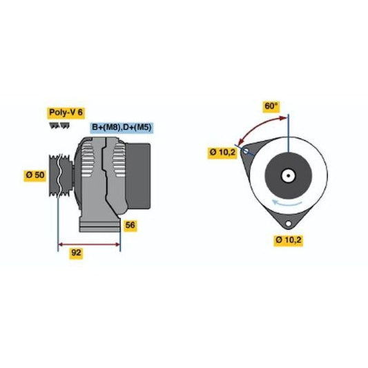 Bosch Alternator to suit Mercedes-Benz