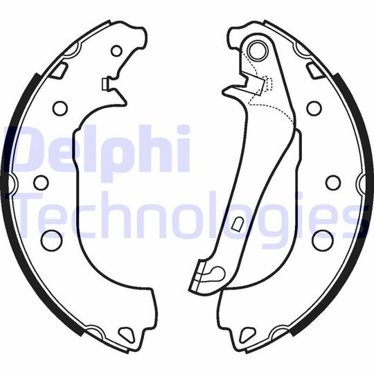 Delphi Brake Shoe Set to suit Ford