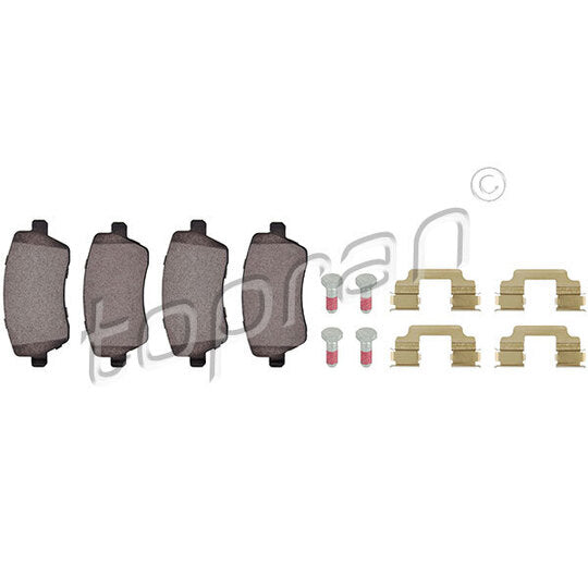 Topran Brake Pad Set, disc brake to suit Opel, Vauxhall