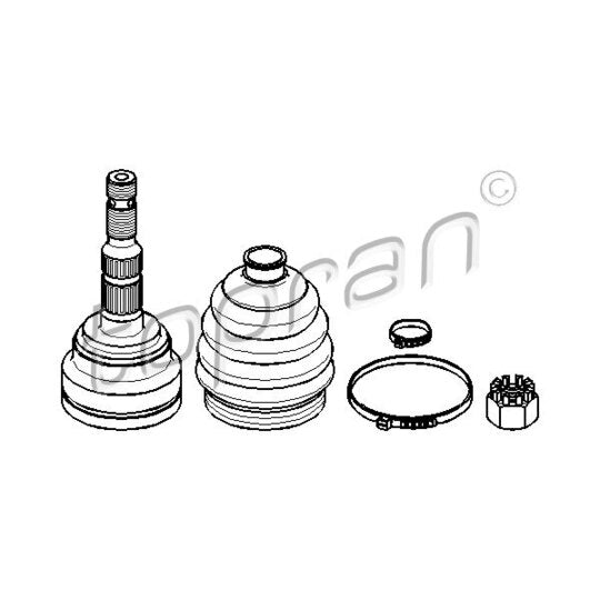 Topran 206 112 Joint Kit, drive shaft to suit Opel, Vauxhall