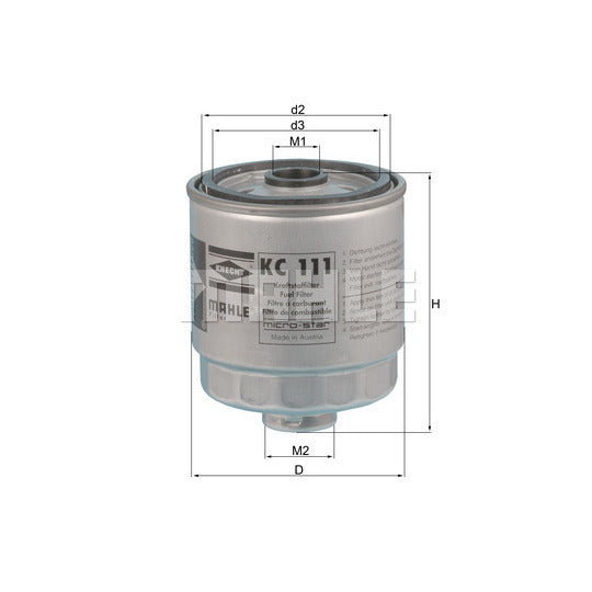 Knecht Fuel filter to suit Hyundai
