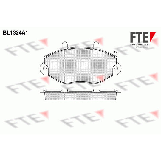Fte Brake Pad Set, disc brake to suit Ford