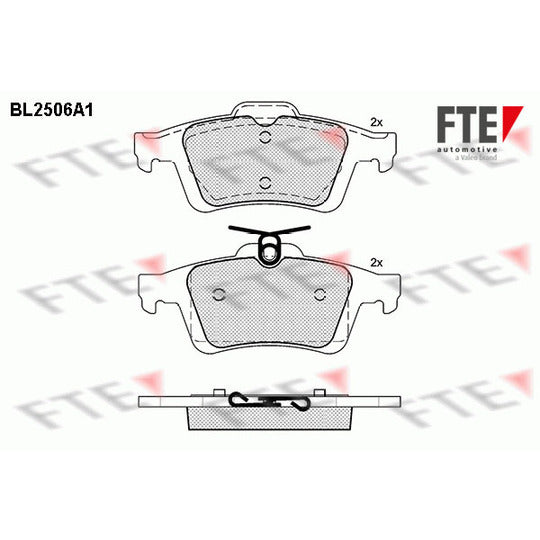 Fte 9010769 Brake Pad Set, disc brake to suit Ford, Chevrolet, Volvo