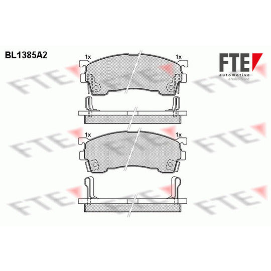 Fte Brake Pad Set, disc brake to suit Ford, Mazda, Eunos