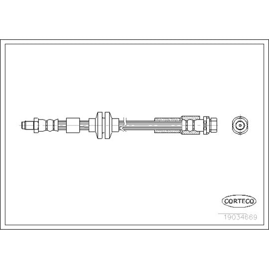 Corteco Brake Hose to suit Ford