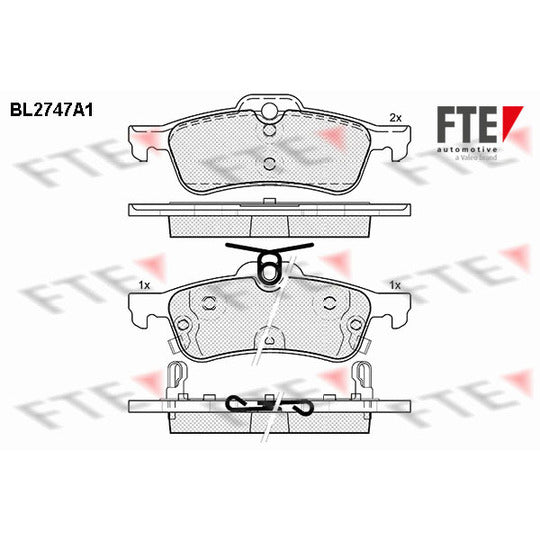 Fte Brake Pad Set, disc brake to suit Honda