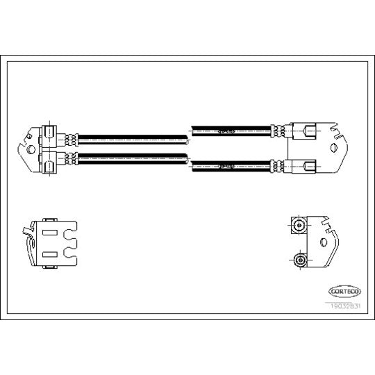 Corteco Brake Hose to suit Ford