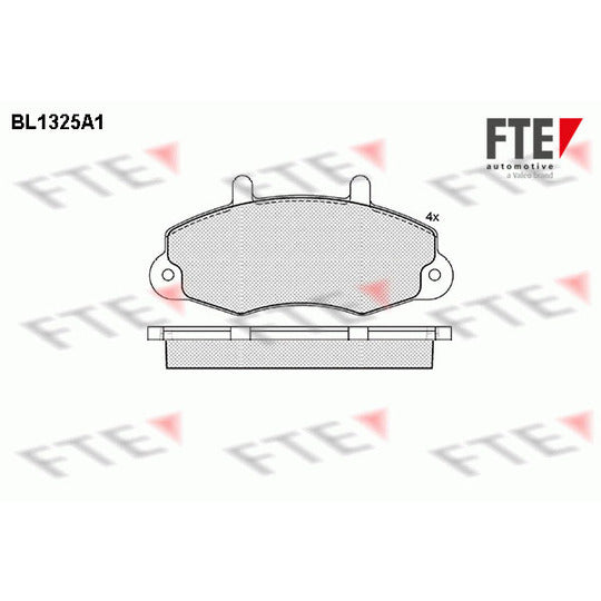 Fte Brake Pad Set, disc brake to suit Ford