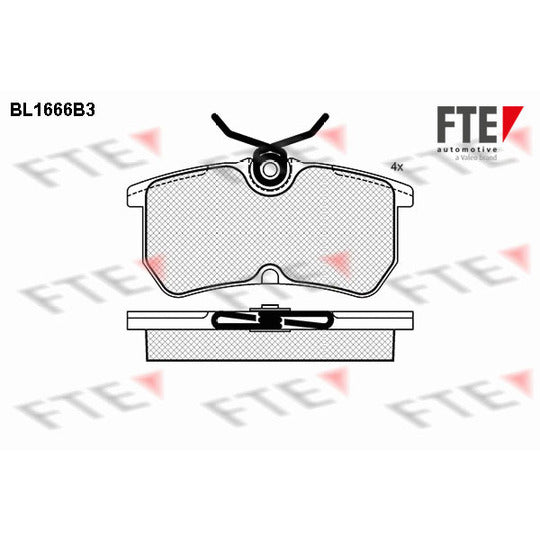 Fte 9010279 Brake Pad Set, disc brake to suit Ford