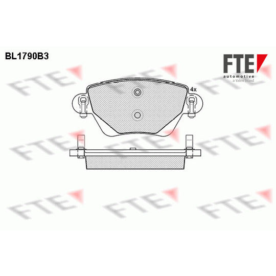 Fte Brake Pad Set, disc brake to suit Ford, Jaguar