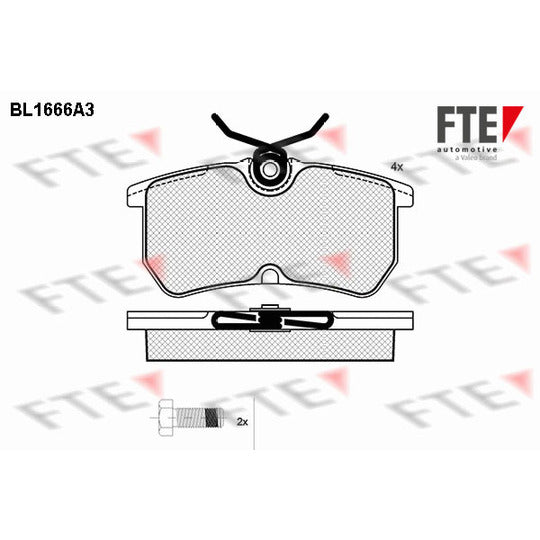 Fte 9010278 Brake Pad Set, disc brake to suit Ford
