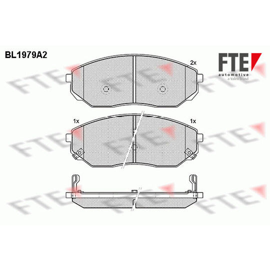 Fte Brake Pad Set, disc brake to suit Kia