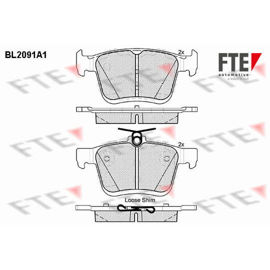 Fte Brake Pad Set, disc brake to suit Audi, VW, Seat