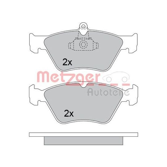 Metzger Brake Pad Set, disc brake to suit Opel, Saab