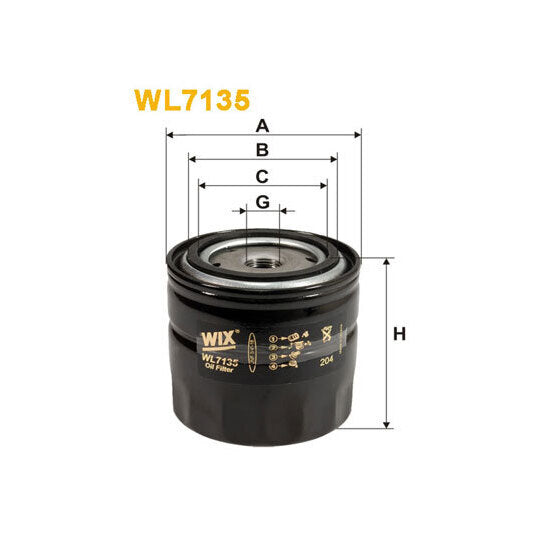 Wix Filters Oil filter to suit Ford, Hyundai, Fiat