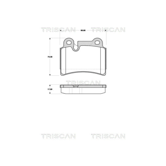 Triscan Brake Pad Set, disc brake to suit VW