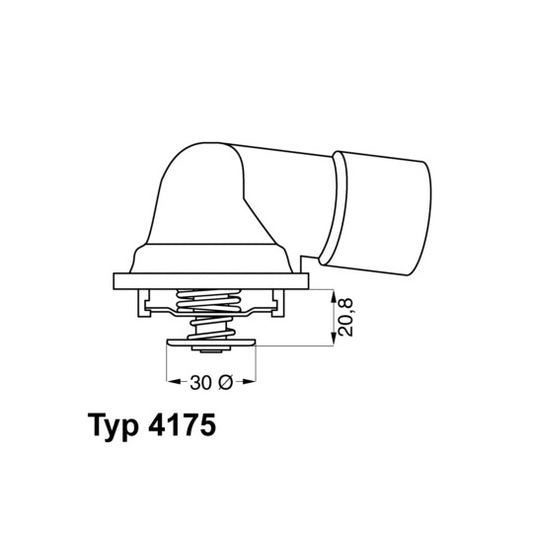 Borgwarner (Wahler) Thermostat, coolant to suit Opel, Vauxhall, Saab