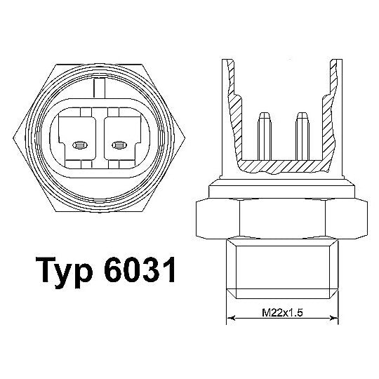 Borgwarner (Wahler) Temperature Switch, radiator fan to suit Opel, Vauxhall