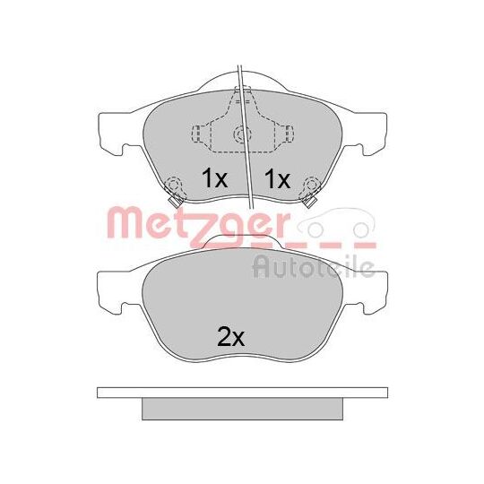 Metzger Brake Pad Set, disc brake to suit Toyota
